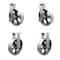 Service Caster 12'' Heavy Duty Semi Steel Cast Iron Caster Set 2 Swivel Lock/Brake 2 Rigid, 4PK CRAN-SCC-KP92S1230-SSR-SLB-BSL-2-R-2 - alternate 1